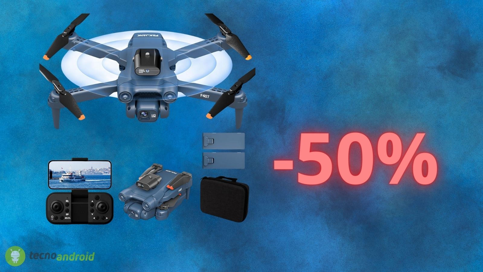 Drone con telecamera FullHD scontato del 50%: un PREZZACCIO su Amazon