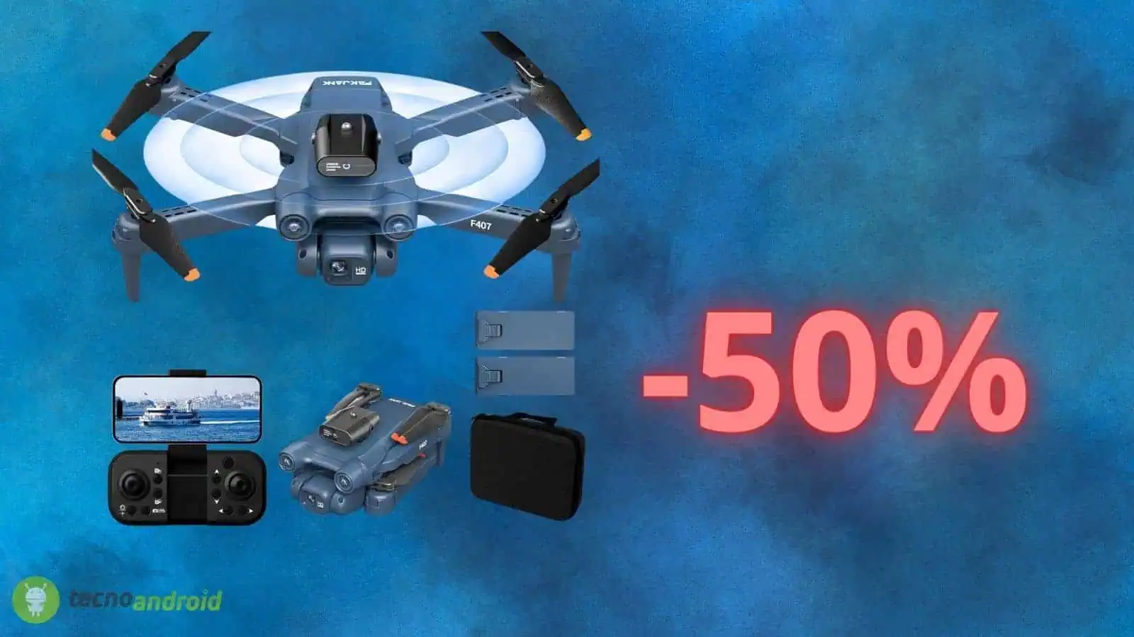 Drone con telecamera FullHD scontato del 50%: un PREZZACCIO su Amazon