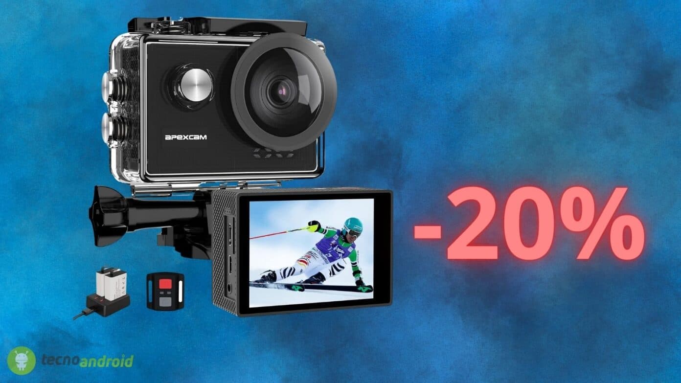 Action camera 4K 60fps a meno di 60€ l'occasione PERFETTA su Amazon
