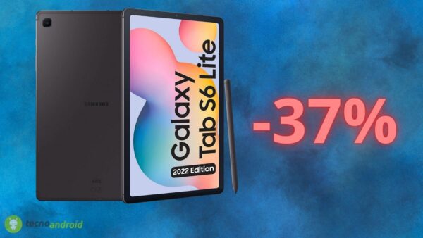 Samsung Galaxy Tab S6 Lite: sconto MOSTRUOSO su Amazon, costa il 37% in meno