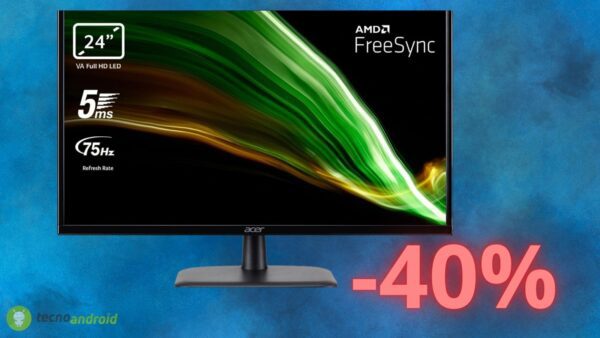 Acer, il monitor da 24 pollici ha un prezzo IMPERDIBILE (-40%)