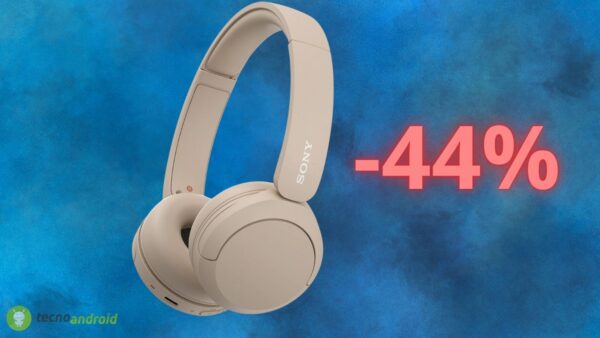 Sony WH-CH520: cuffie WIRELESS a meno di 40€ (-44%)