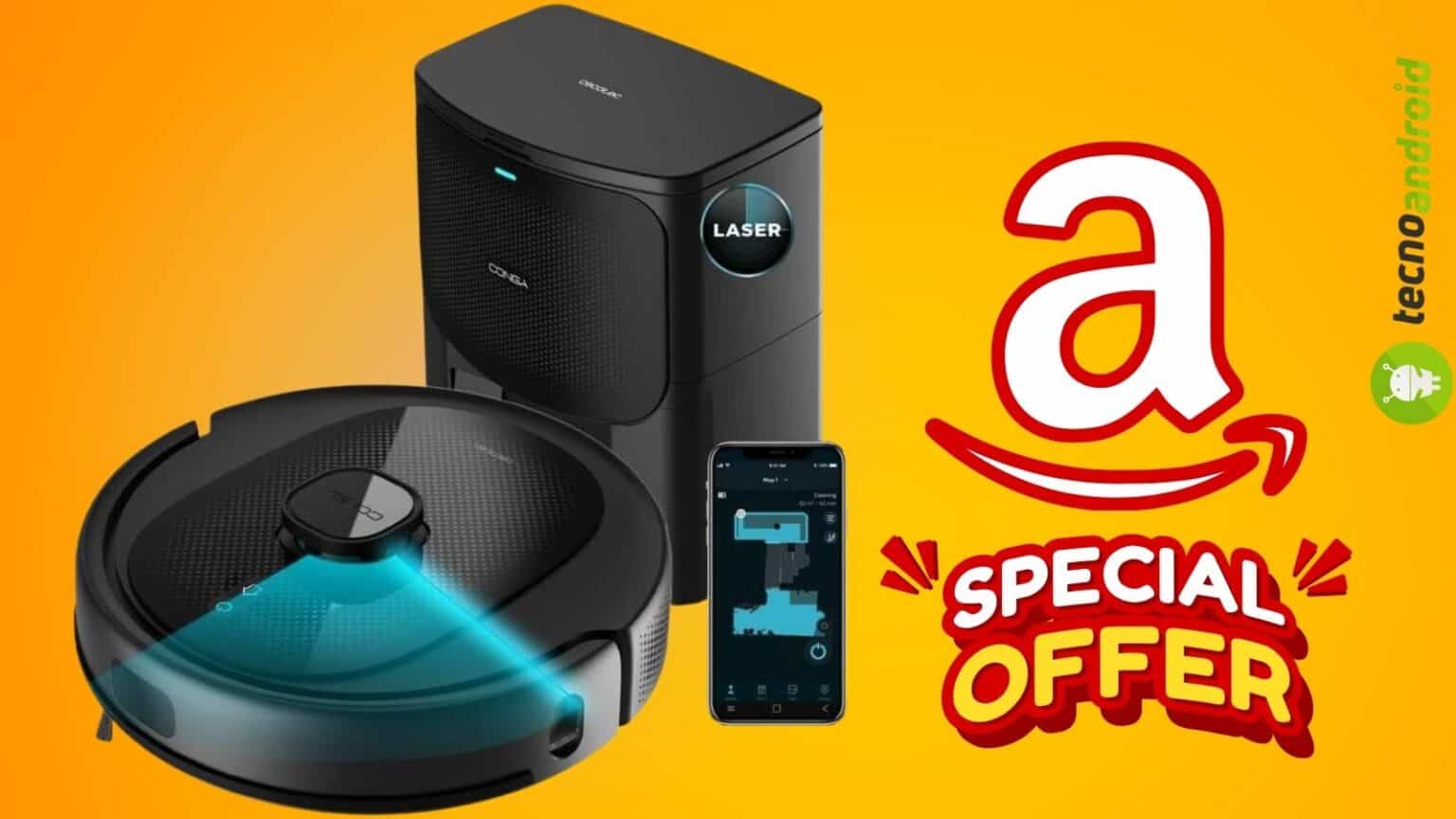 Robot Aspirapolvere Cecotec a meno di 200 euro su Amazon