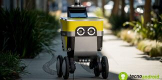 Robot per consegne ammacca auto e fugge via "a ruote levate"