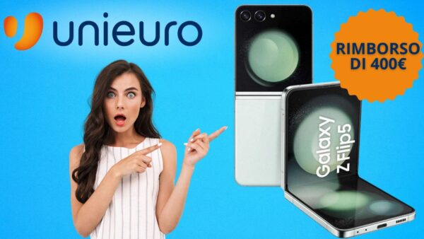 Unieuro: ricevi un rimborso di 400€ sul Samsung Galaxy Z Flip 5