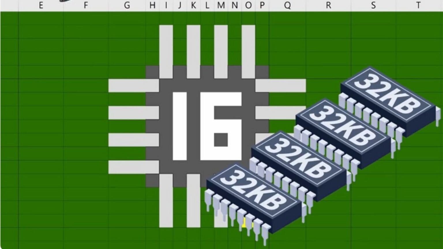 crea una CPU con Exel