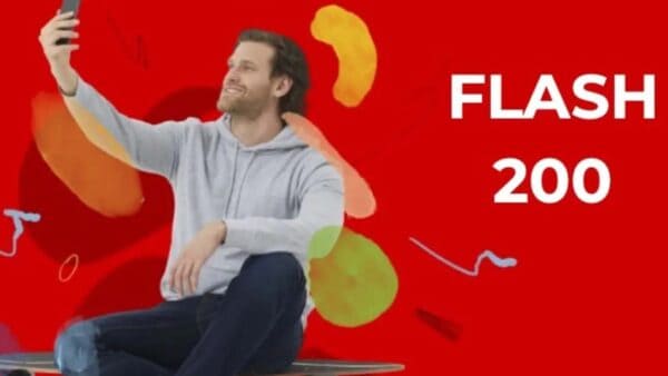 Esplora i dettagli dell'offerta Flash 200, con 200GB di dati e supporto alla rete 5G