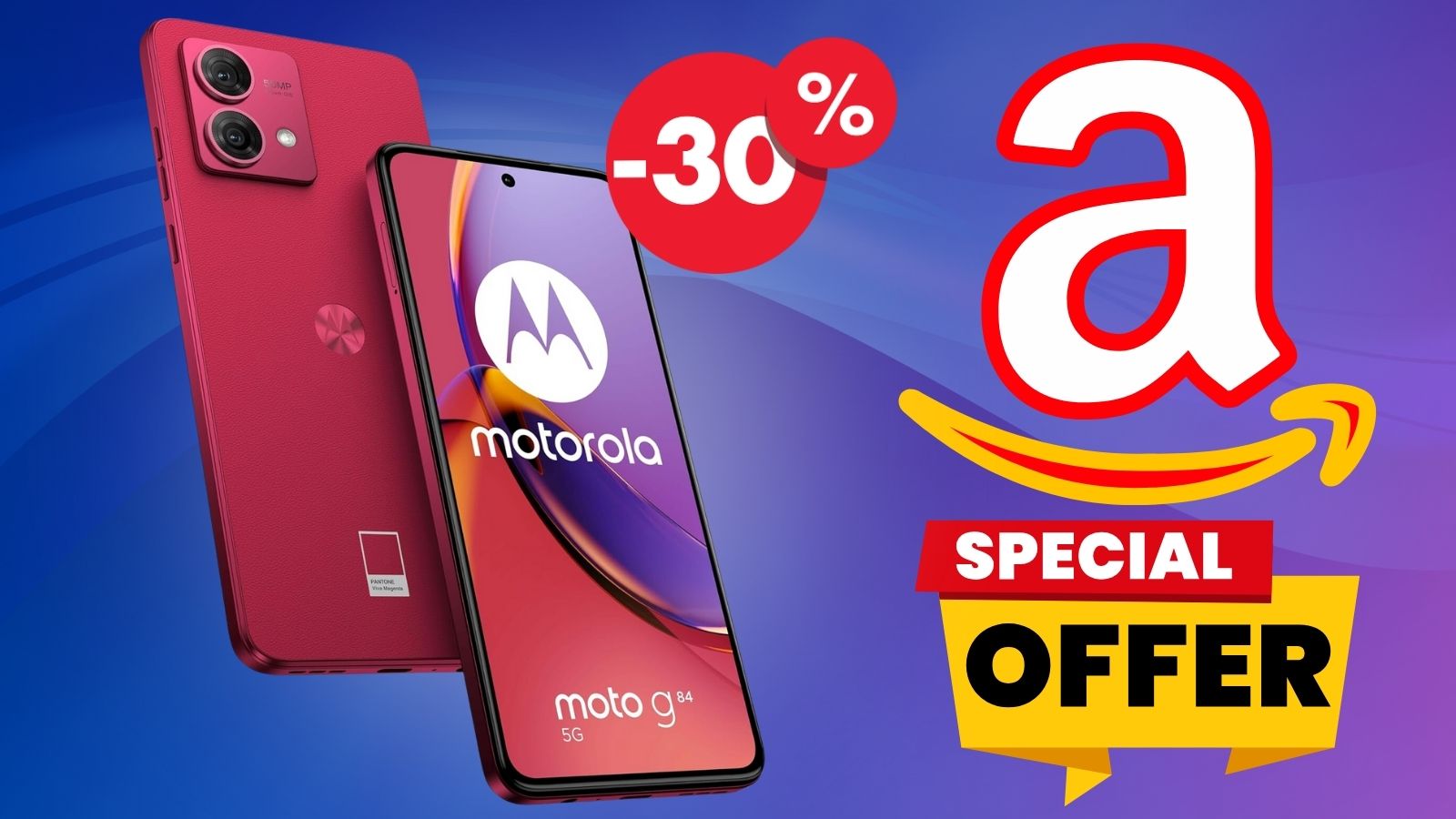 Amazon PAZZO: smartphone Motorola moto g84 SCONTATO del 30% 