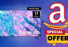 Smart Tv SAMSUNG Crystal UHD al 39% di SCONTO su Amazon