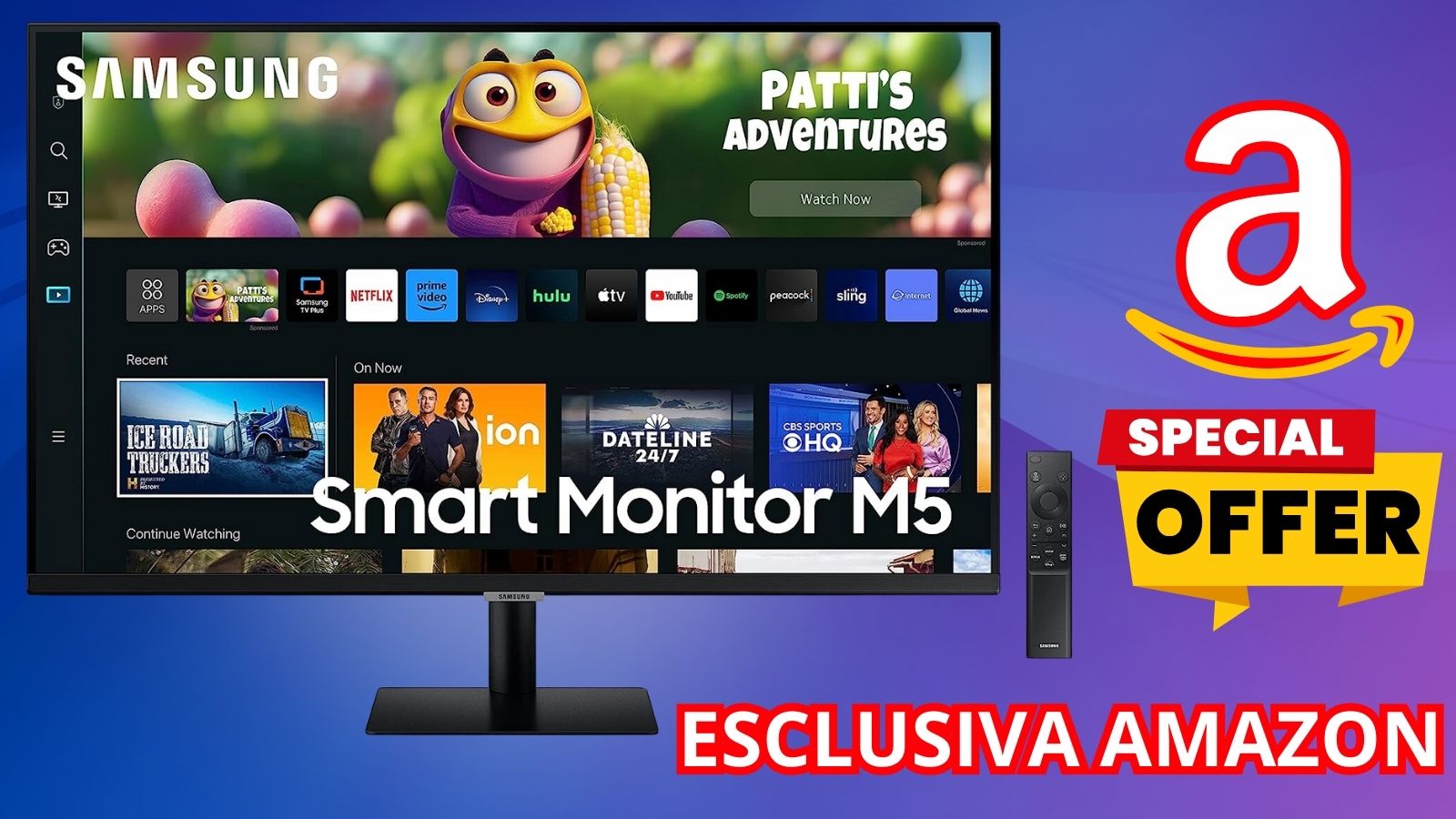 ESCLUSIVA AMAZON: Samsung Smart Monitor M5 al 35% di sconto