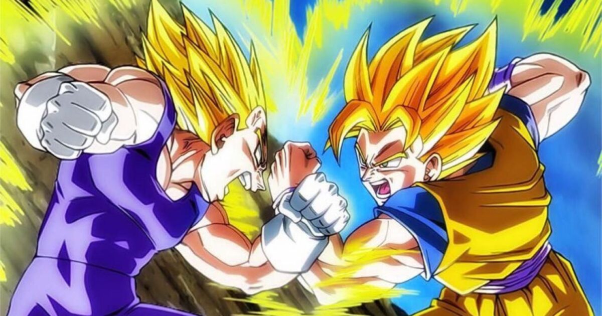 Goku vegeta fight image dragon ball