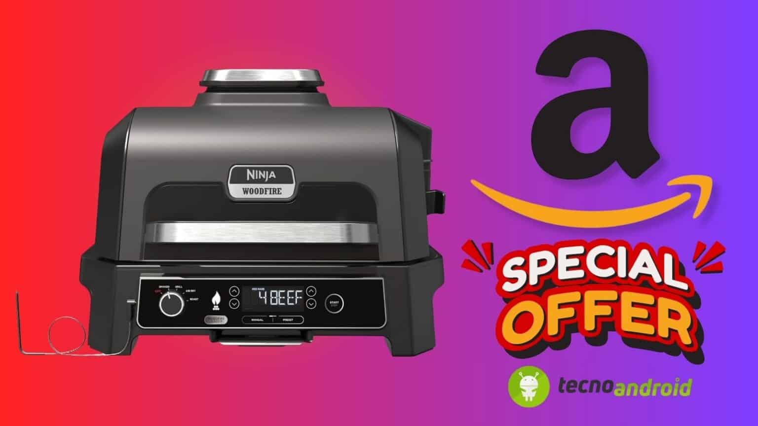 Amazon: Barbecue Elettrico Ninja Woodfire in OFFERTA SUPER