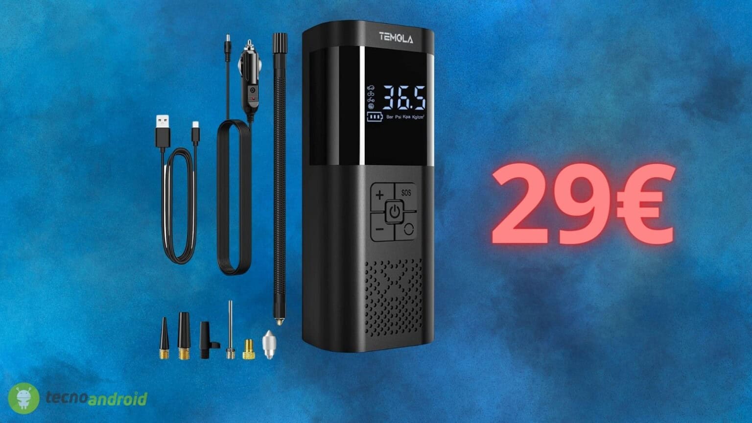 Compressore portatile per AUTO: costa MENO di 30€ su Amazon