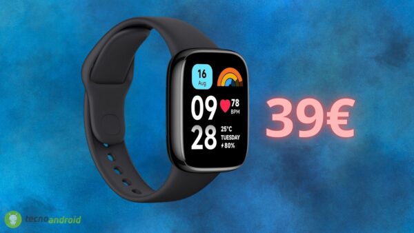 Xiaomi Redmi Watch 3: OFFERTA folle a meno di 40€ su Amazon