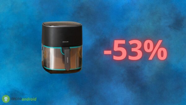 Sconto PAZZO su Amazon: friggitrice ad aria scontata del 53%