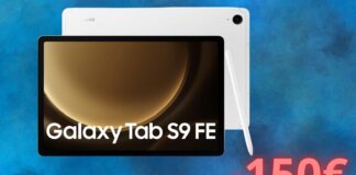 Samsung Galaxy Tab S9 FE: SVENDITA totale su AMAZON, oltre 150 euro di sconto