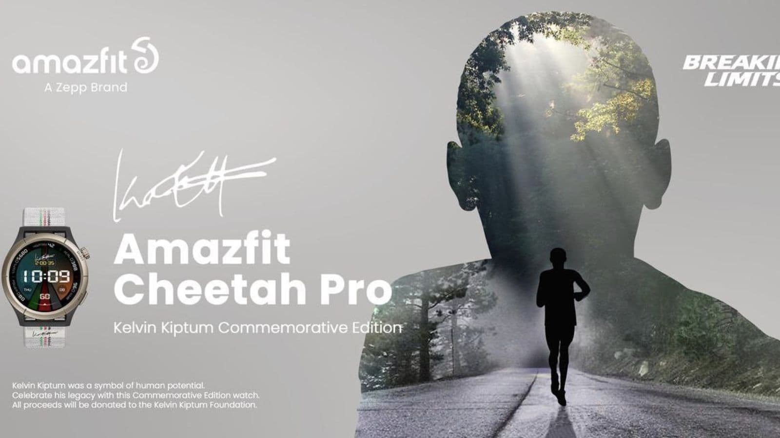 Amazfit e l'omaggio di Zepp Health a Kelvin Kiptum con il Cheetah Pro Commemorative Edition