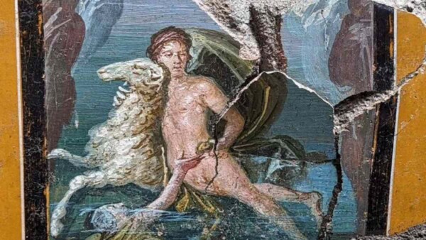 L'eccellente stato di conservazione dell'affresco di Phrixus e Helle a Pompei