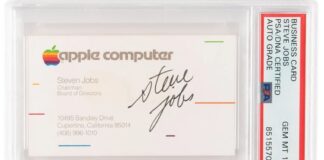 Il biglietto da visita di Steve Jobs, tra gli oggetti più ambiti all'asta "Steve Jobs and the Apple Computer Revolution"
