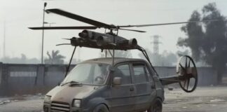 L'ormai famoso "elicottero da auto" di Ishwar Deen