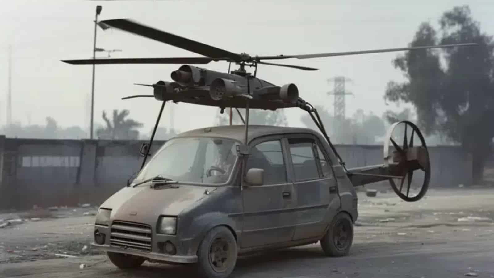 L'ormai famoso "elicottero da auto" di Ishwar Deen