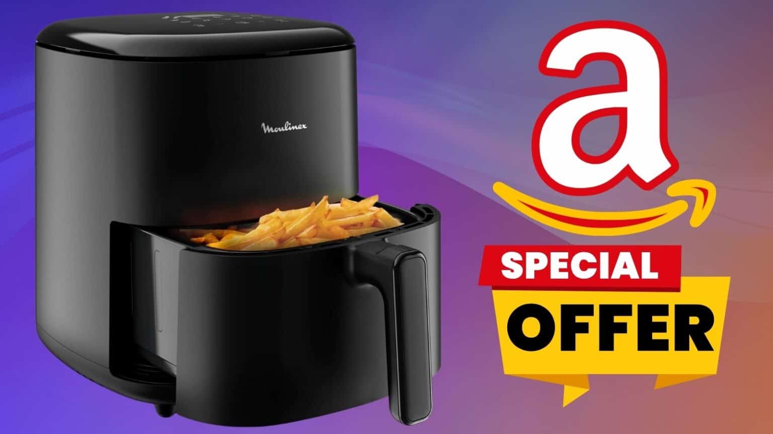 Promo Amazon: Friggitrice ad Aria Moulinex in OFFERTA INCREDIBILE
