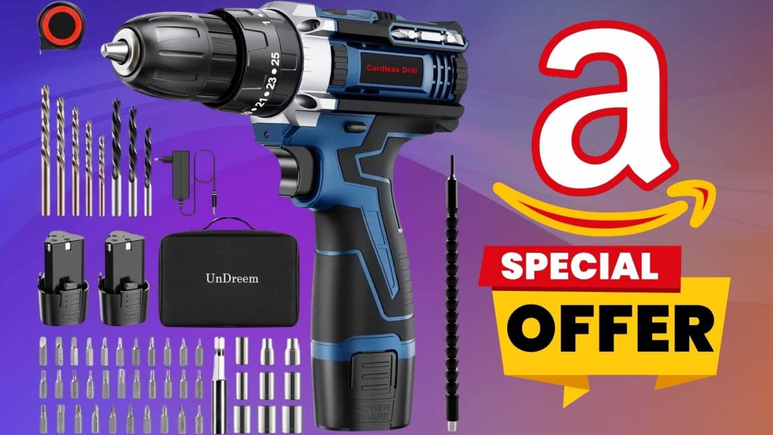 Amazon: Trapano Avvitatore multiaccessoriato in OFFERTA FOLLE