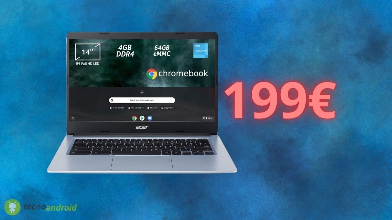 Acer Chromebook: AMAZON quasi REGALA il notebook solo OGGI
