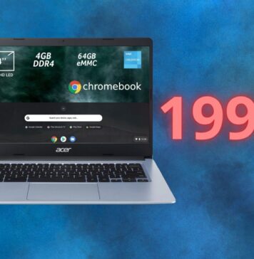 Acer Chromebook: AMAZON quasi REGALA il notebook solo OGGI