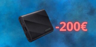 Hard disk esterno SSD SAMSUNG in offerta di quasi 200 euro su Amazon