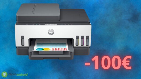 Stampante HP in OFFERTA FOLLE Amazon: solo oggi costa 100 euro in meno