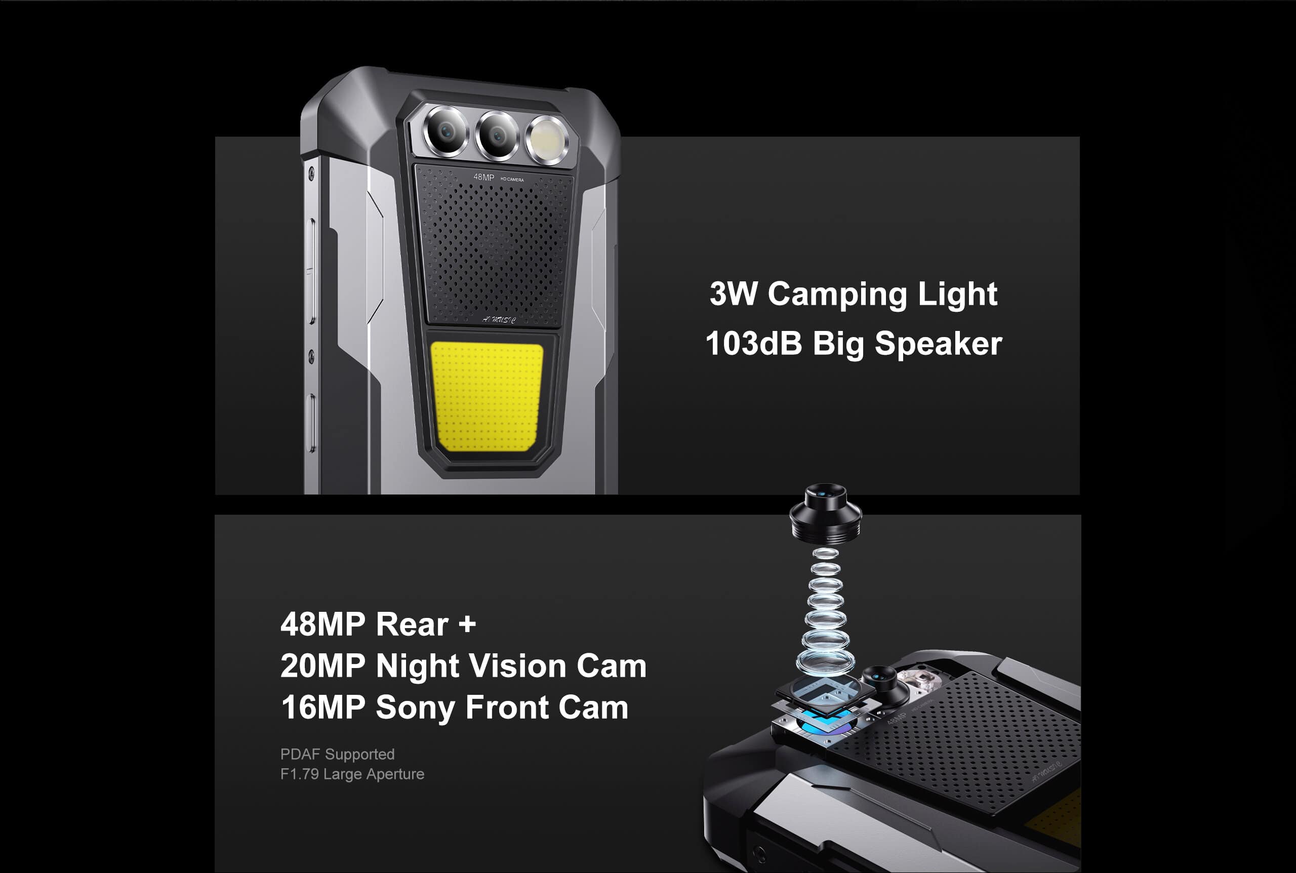 FOSSiBot F106 Pro: ecco il rugged phone con luce da campeggio e grande speaker