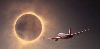 Eclissi solare: potrebbe scatenarsi il caos per i voli di linea