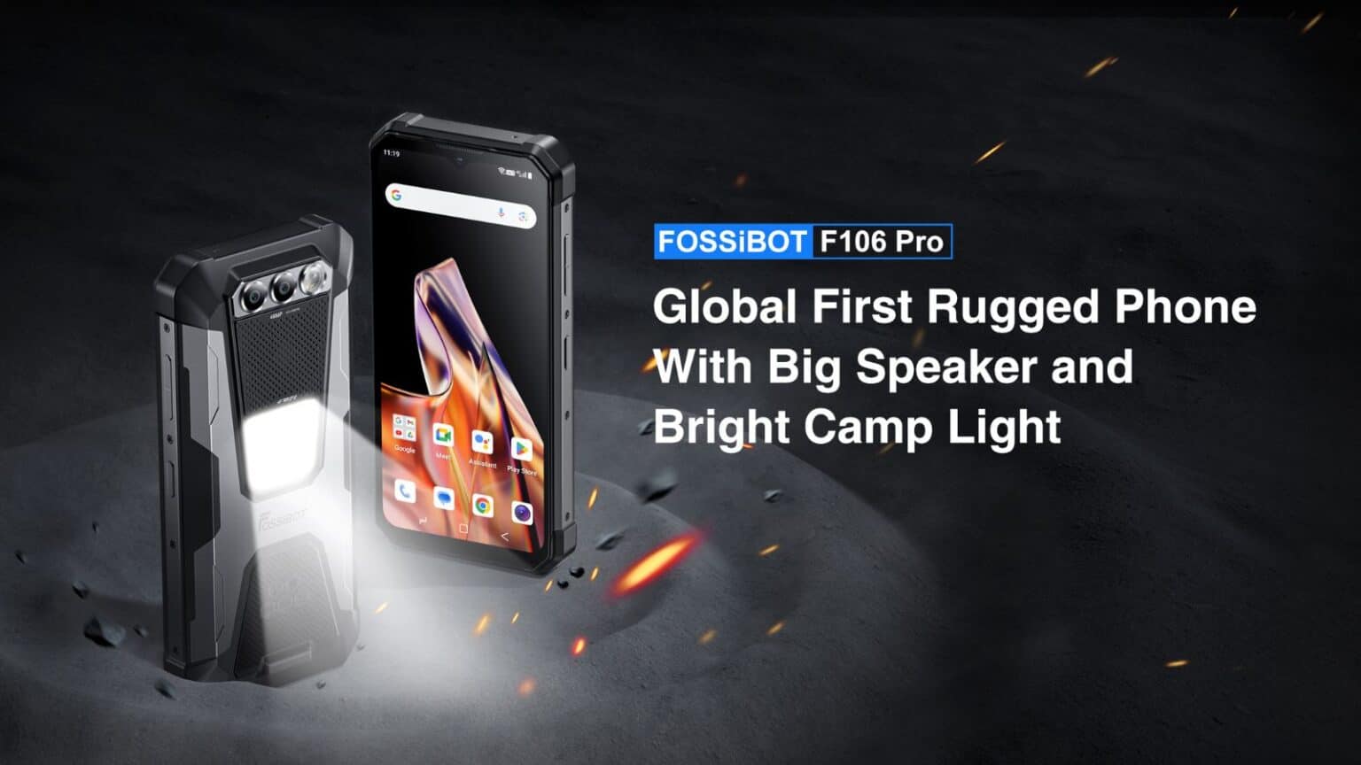 FOSSiBot F106 Pro: ecco il rugged phone con luce da campeggio e grande speaker