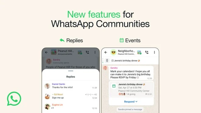 WhatsApp community aggiornamento 