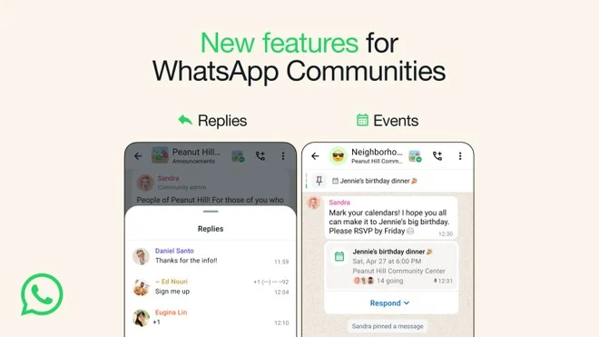 WhatsApp community aggiornamento