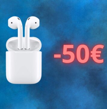 Apple AirPods: sconto di 50 euro e prezzo più BASSO di sempre su Amazon