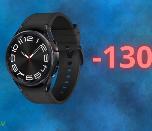 Samsung Galaxy Watch6 è in offerta di 130 euro su AMAZON solo oggi