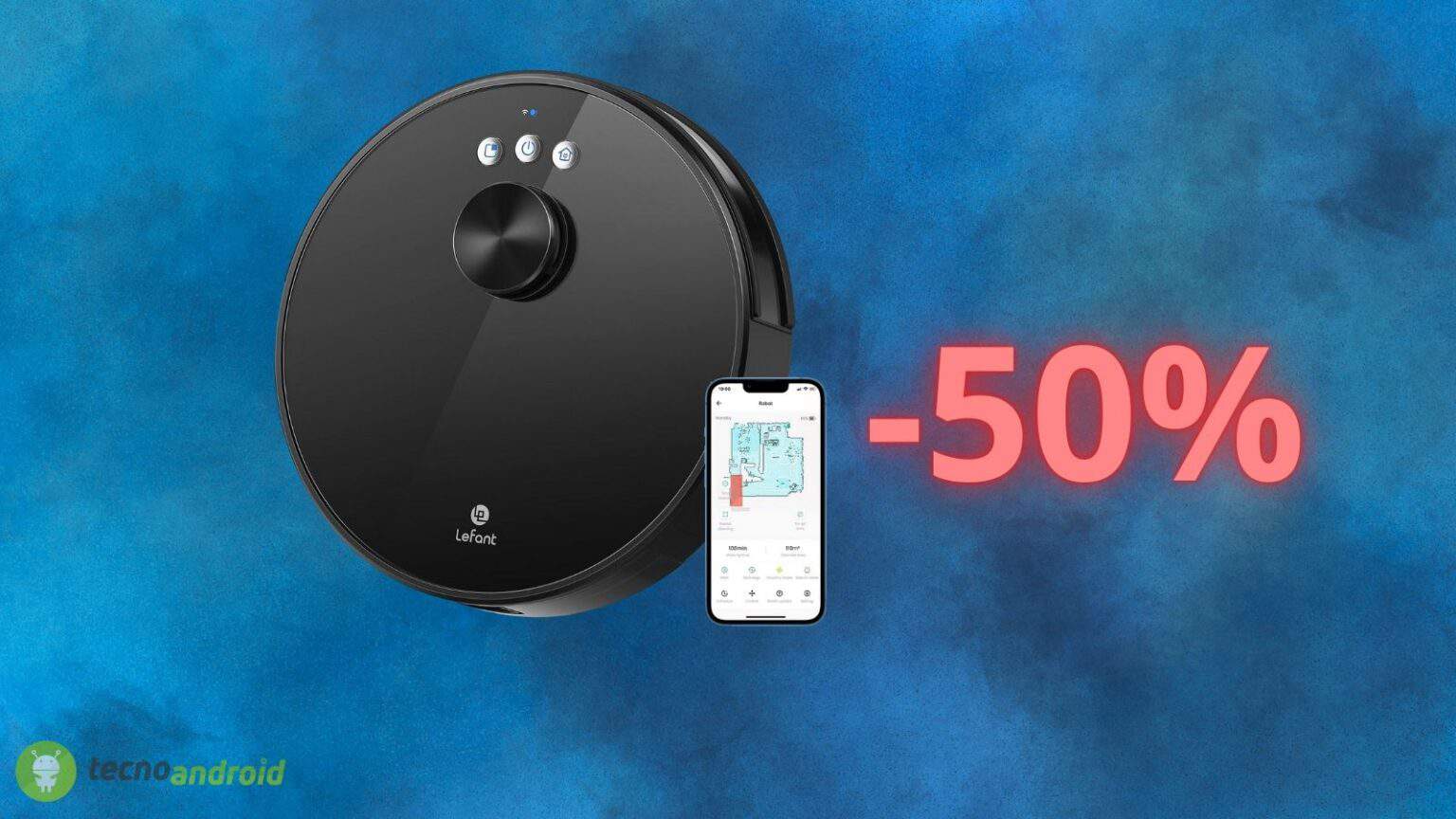 Robot aspirapolvere in OFFERTA con COUPON del 50% su Amazon