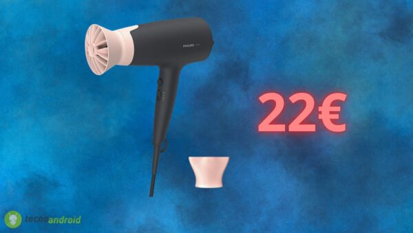 Asciugacapelli PHILIPS: sconto SHOCK su Amazon, costa solo 22 euro