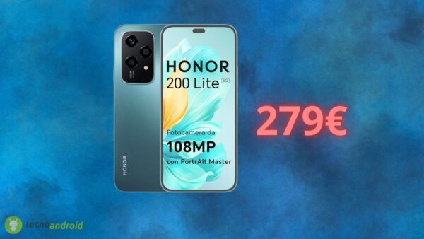 Honor 200 Lite: prezzo AMAZON clamoroso solo oggi