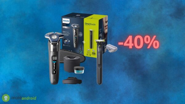 Rasoio elettrico PHILIPS: sconto del 40% su Amazon, costa 100 euro in meno
