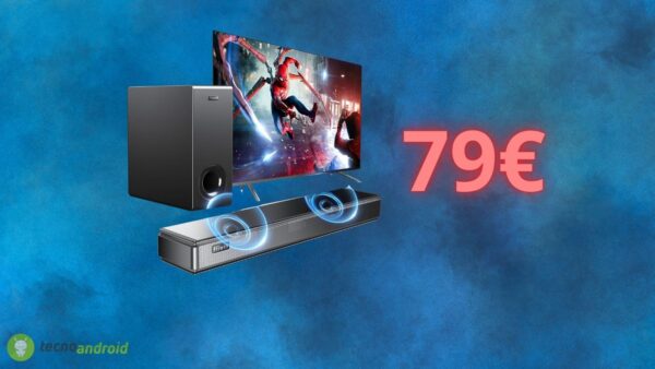 Soundbar con subwoofer a 79€: OFFERTA assurda su Amazon