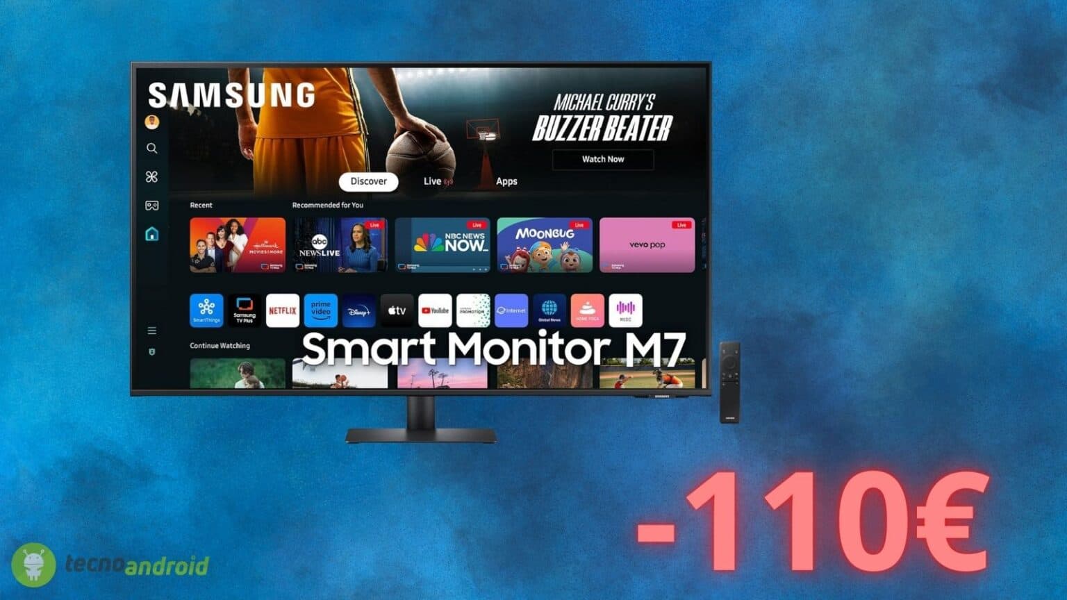Monitor SAMSUNG da 43 pollici con sconto di 110 euro su AMAZON