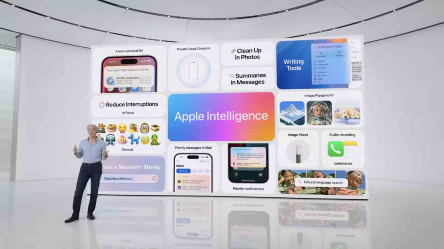 Apple presenta la sua nuova piattaforma di intelligenza virtuale Apple Intelligence, che sarà integrata ad iOS 18.