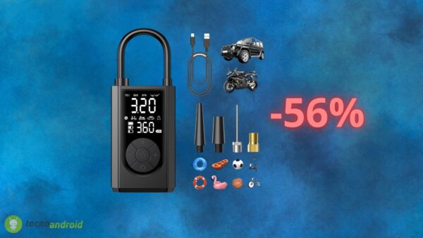 Compressore auto portatile a prezzo REGALO su Amazon