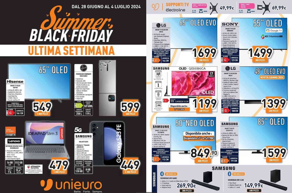 Screenshot 2024-06-30 105306 Black FRIDAY Summer Edition unieuro volantino