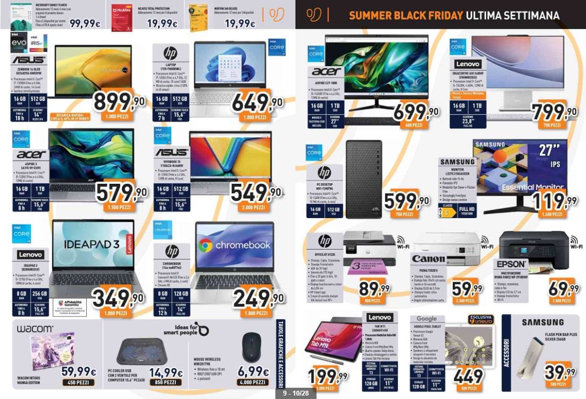 Screenshot 2024-06-30 105348 Black FRIDAY Summer Edition unieuro volantino