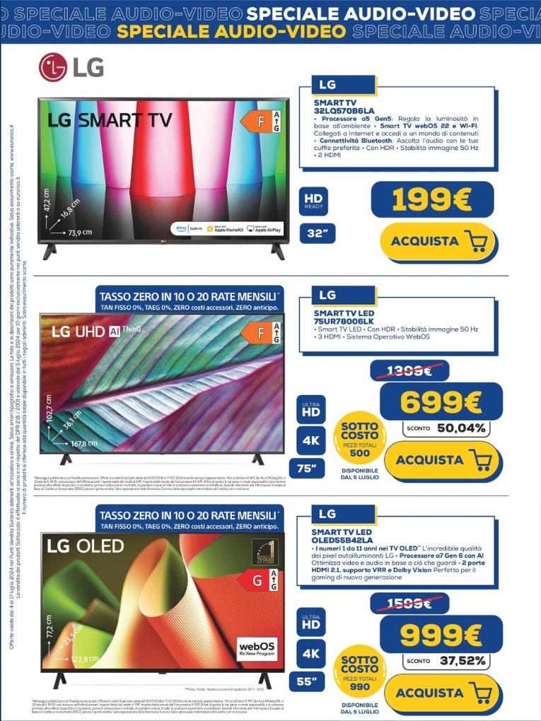 Screenshot 2024-07-04 093052 Euronics ti aspetta con il volantino speciale sui prodotti audio e video