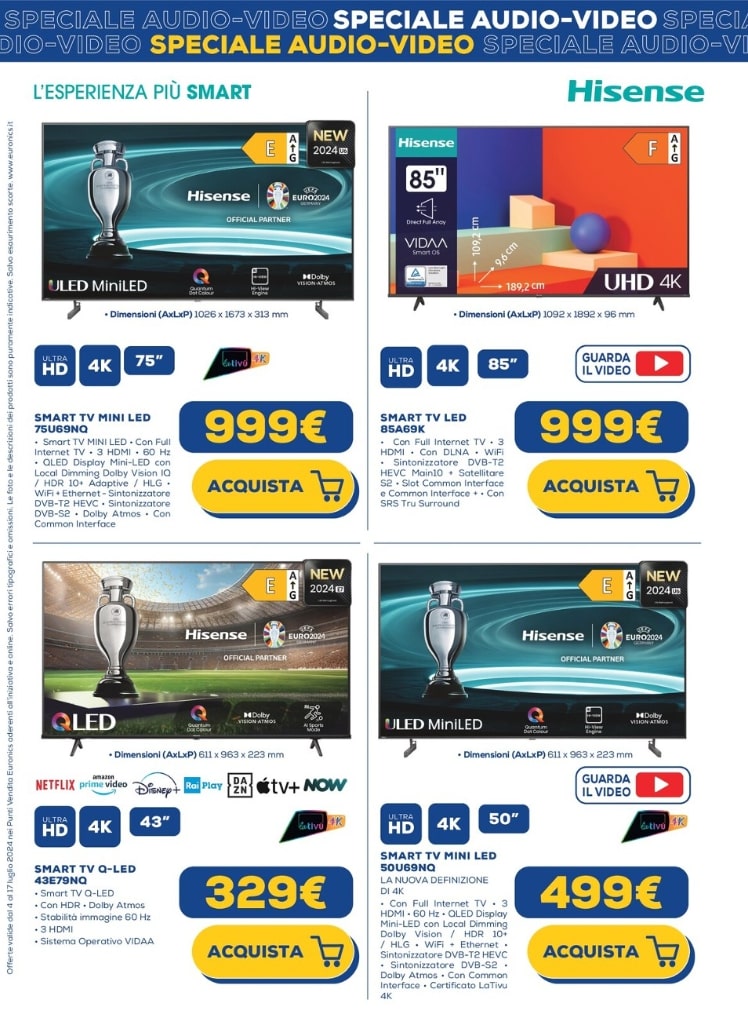 Screenshot 2024-07-04 093107 Euronics ti aspetta con il volantino speciale sui prodotti audio e video